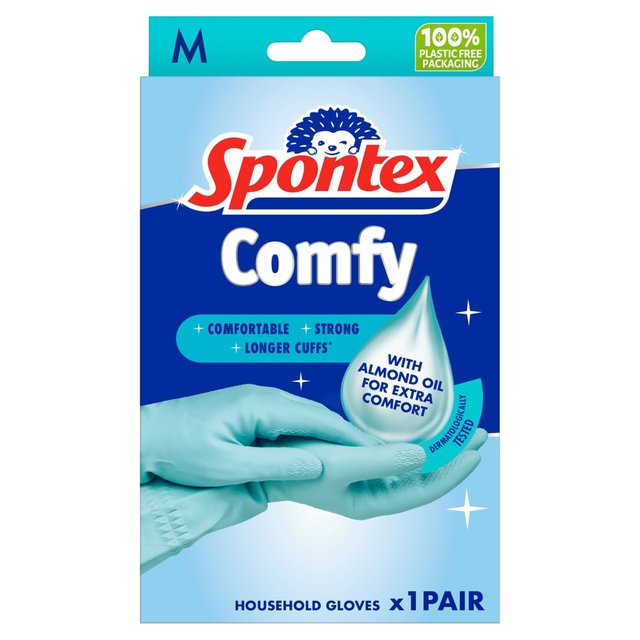 Spontex Soft Hands Gloves With Almond Oil M/L 1pair GOODS M&S