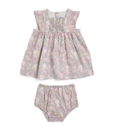 Petit Bateau Cotton Floral Dress and Bloomers Set (3-36 Months)