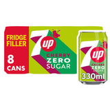 7UP Zero Sugar Free Cherry Soft Drink Cans 8 x 330ml
