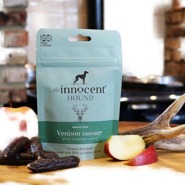The Innocent Hound Dog Treats Venison Sausages with Chopped Apple 7 per pack GOODS M&S