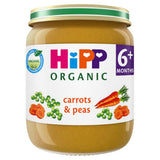 HiPP organic carrots and peas baby food jar 125g - British product