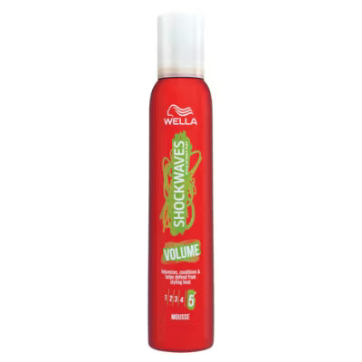 Wella Shockwaves Volume hair mousse 200ml (British brand)