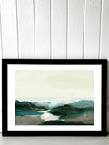 East End Prints Black Highland View art print - British product