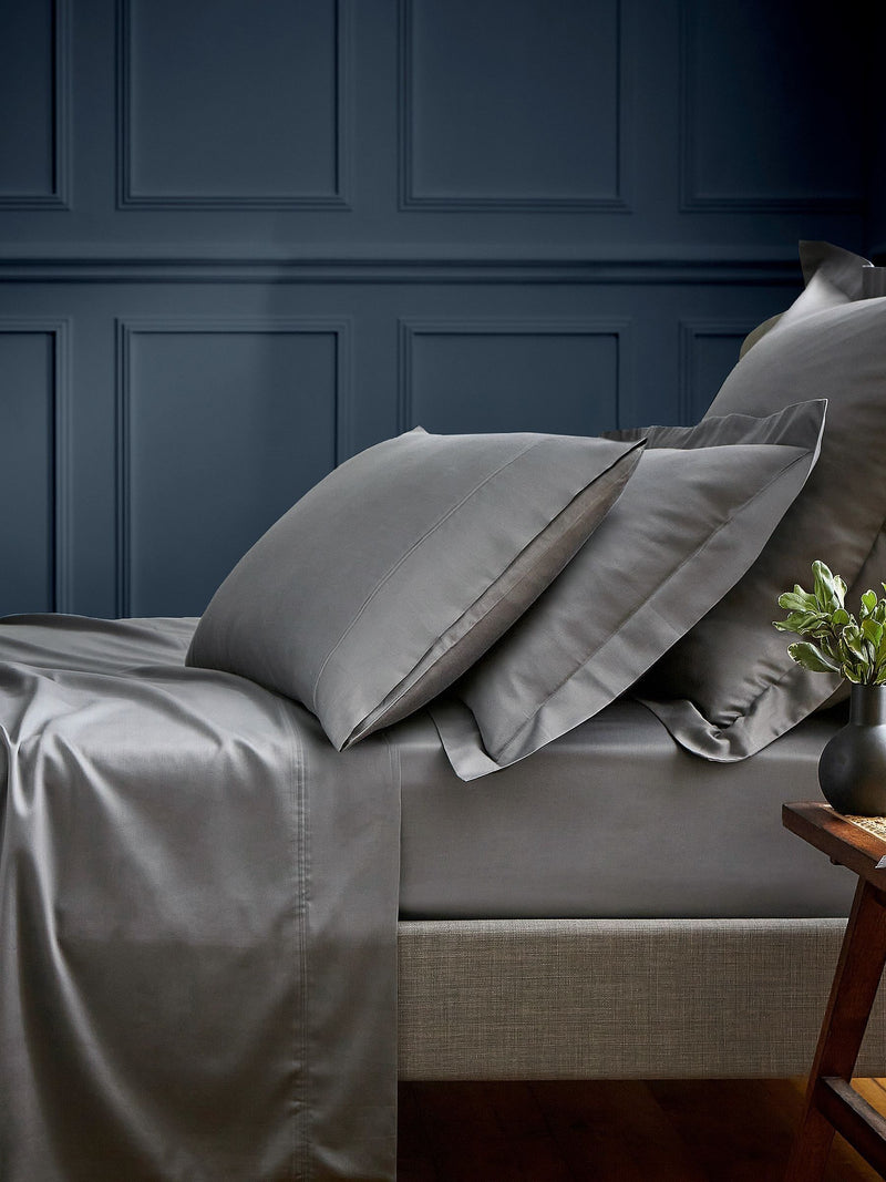 Bedeck of Belfast Grey Bob 600 thread count Egyptian fitted bed sheet - British product