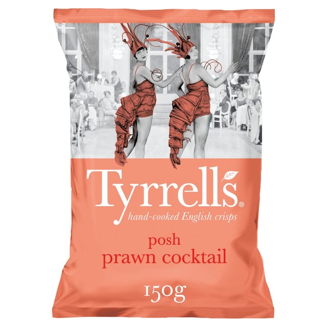 Tyrrells Posh Prawn Cocktail Sharing Crisps 150g GOODS M&S