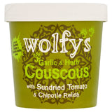 Wolfy's Garlic & Herb Couscous with Sundried Tomato & Chipotle Relish 96g GOODS M&S