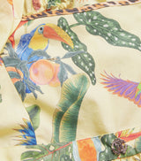 Pleated Cotton Tropical Print Dress for Kids 4-14 Years