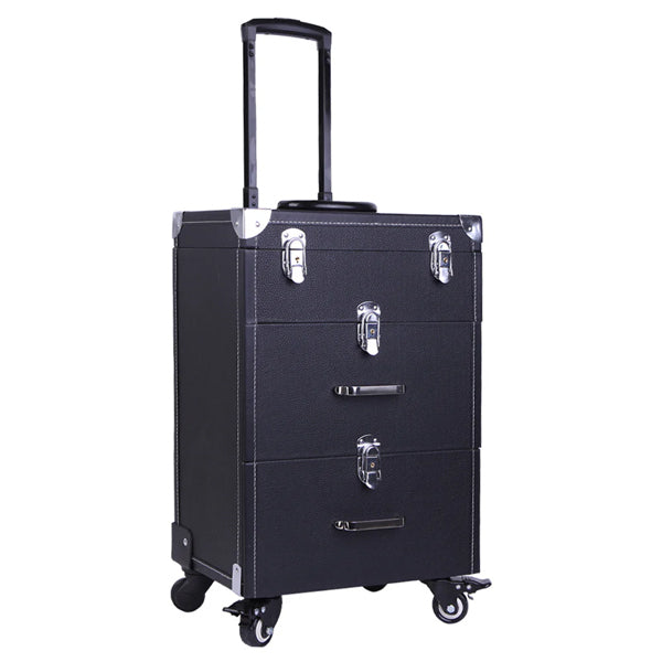 Livingandhome Cosmetic Makeup Travel Case 2 Drawers 36x23x49cm, imported from the UK