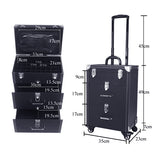 Livingandhome Cosmetic Makeup Travel Case 2 Drawers 36x23x49cm, imported from the UK