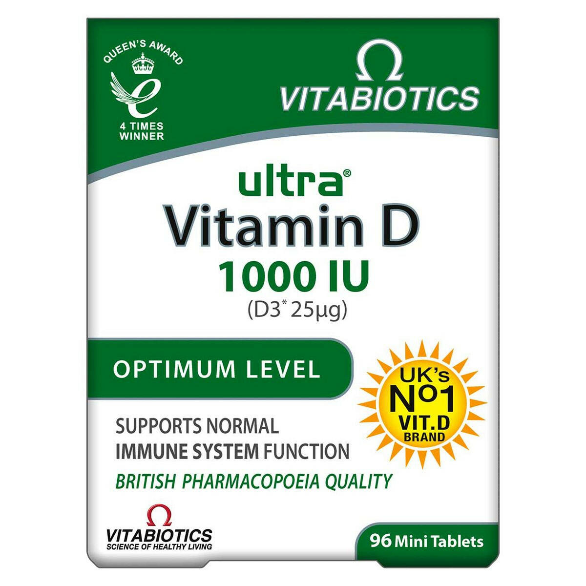 Vitabiotics Ultra D3 25 µg - 96 Tablets GOODS Boots