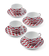 Prada Vienna Coffee Cup and Saucer Set of 4