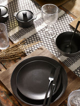 Black Bronx 12 Piece Stoneware Dinner Set