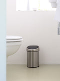 Brabantia Matt Steel Fingerprint Proof 3L Touch Bin - British product