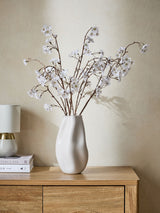 Artificial Blossom Stem Arrangement White Ceramic Vase Room Decoration 71cm