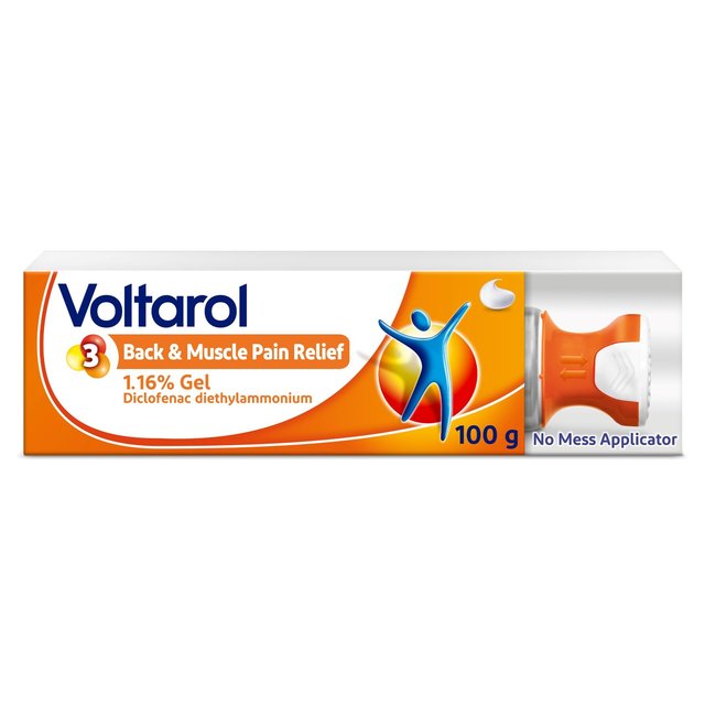 Voltarol Back & Muscle Pain Relief Gel 1.16% with No Mess Applicator 100g GOODS M&S