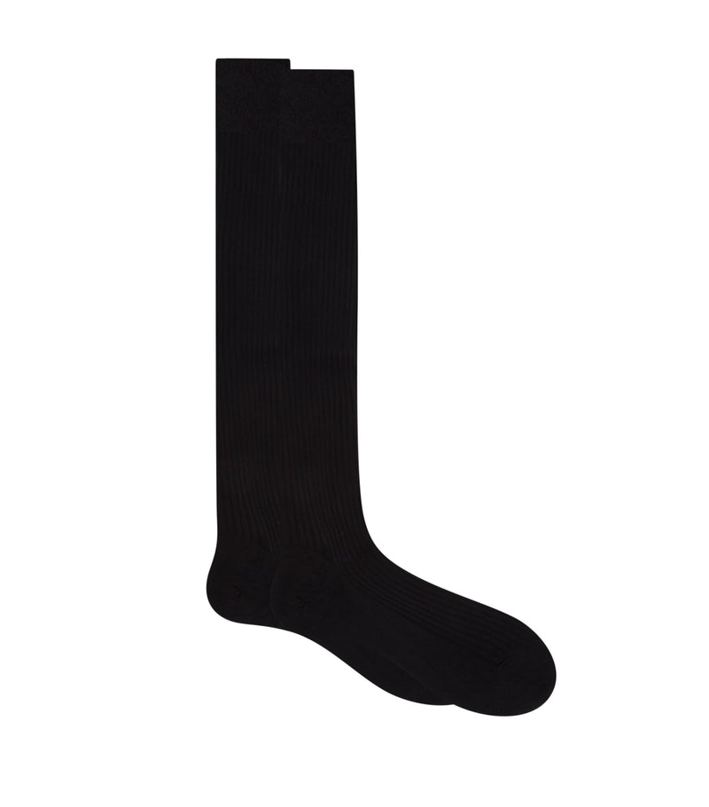 Pantherella Silk Baffin Over-the-Knee Socks, imported from the UK
