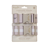 Danielle Creations Luggage Straps Set Mauve Design 2-Pack