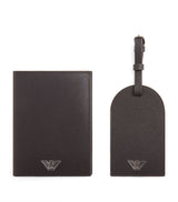 Emporio Armani Leather Passport Holder and Tag Set