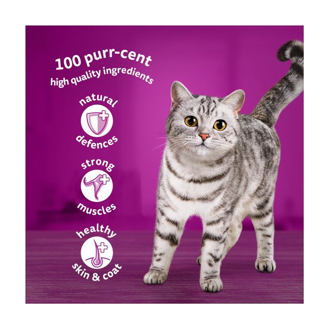 Whiskas 1+ Adult Wet Cat Food Pouches Meaty Meals in Jelly 12 x 85g GOODS M&S