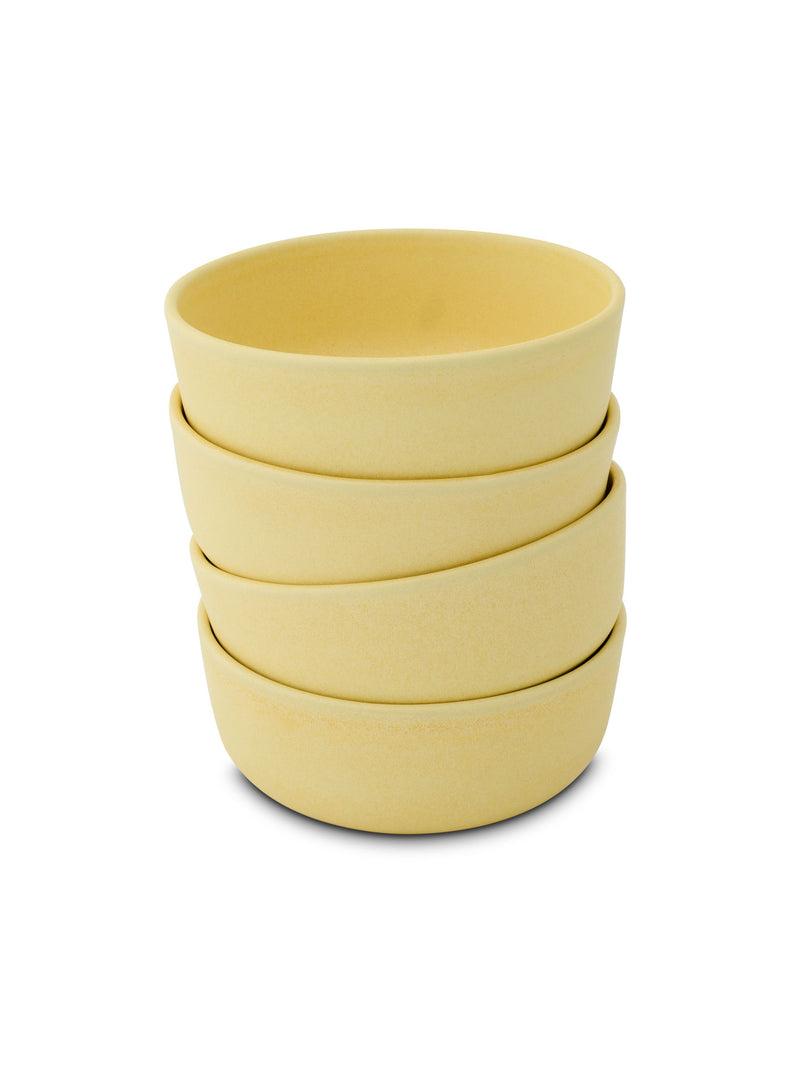 Curateology canary yellow cereal bowls set of 4 - British product