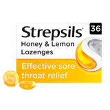 Strepsils Honey & Lemon Lozenges for Sore Throat 36 per pack GOODS M&S