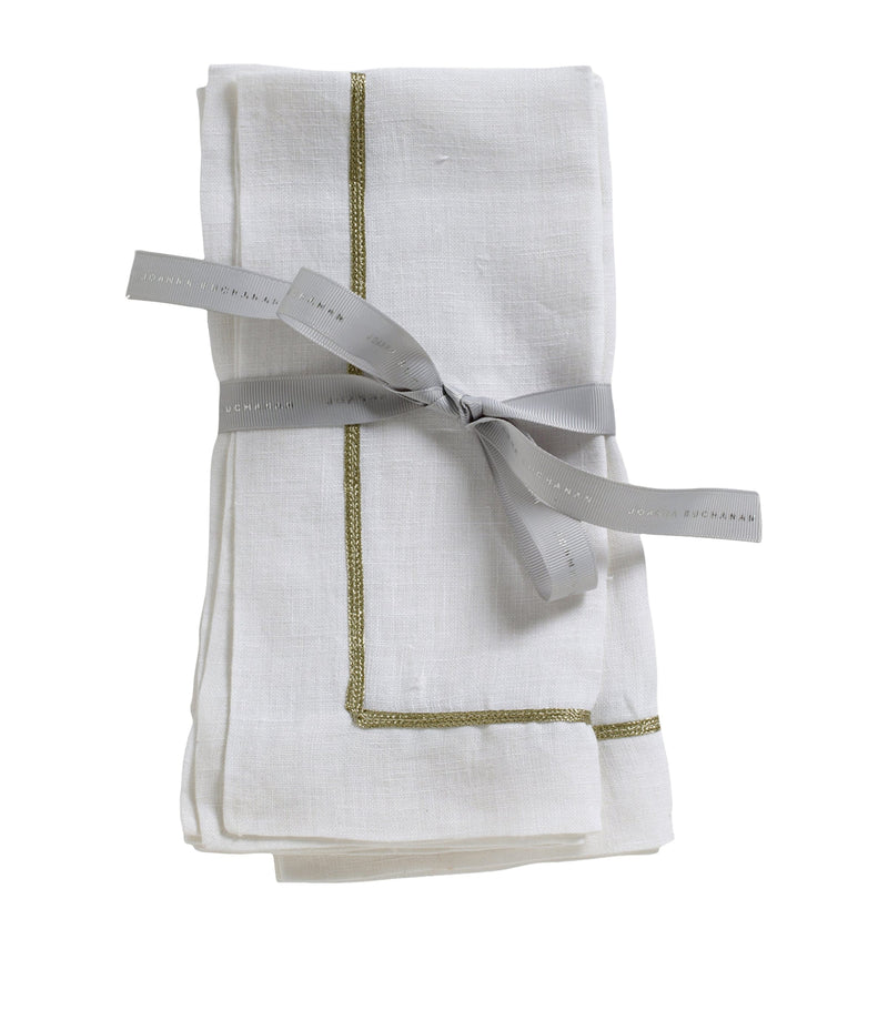Joanna Buchanan linen embroidered napkins set of 2, UK version