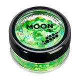 Moon Glow Neon UV Chunky Glitter Green, imported from the UK