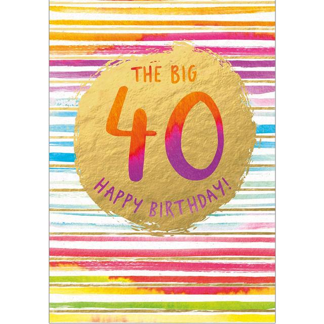 The Big 40 Happy 40th Birthday Card GOODS M&S