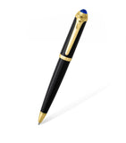 Cartier ballpoint pen with palladium detailing and blue resin cabochon - British product