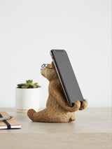 Brown Bertie The Bear Desk Phone Holder