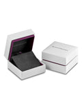 Silver cubic zirconia circle stud earrings (British brand)