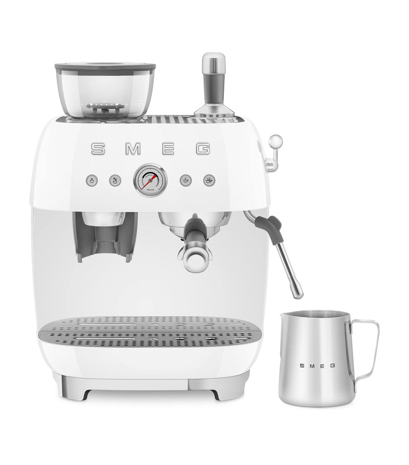 Smeg EGF03WHUK Espresso Coffee Machine with Grinder