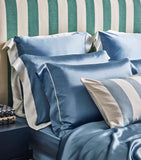 Gingerlily silk super king flat sheet Summerhill Blue 280cm x 310cm - British product