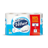 Velvet Comfort White Toilet Rolls 6 per pack GOODS M&S
