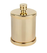 ZODIAC Cylinder Gold-Plated Cotton Bud Jar