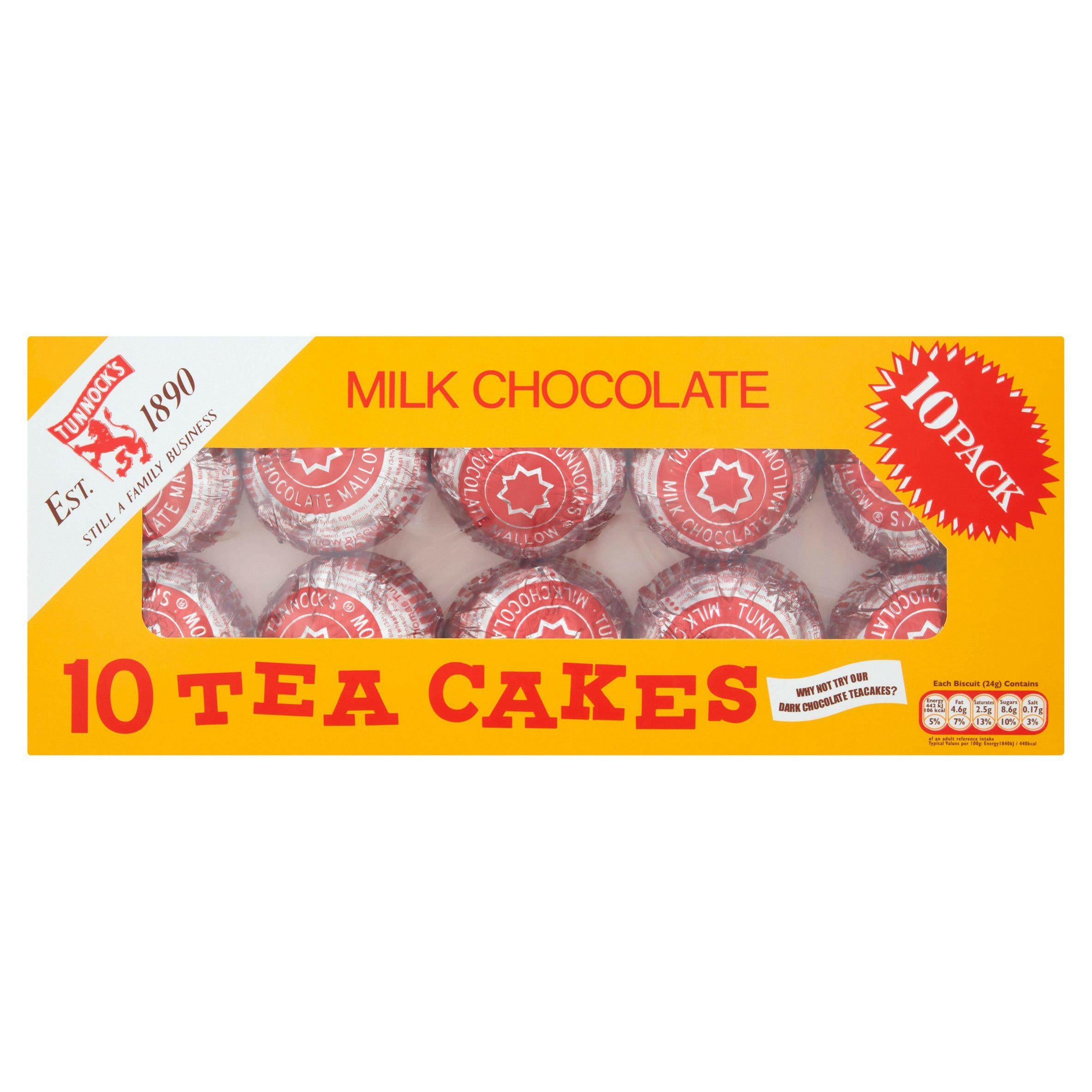 Tunnock's Milk Chocolate Teacakes Biscuits x10 GOODS Sainsburys