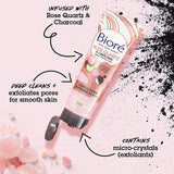 Biore Rose Quartz & Charcoal Gentle Pore Refining Face Scrub for Oily Skin 110ml - McGrocer