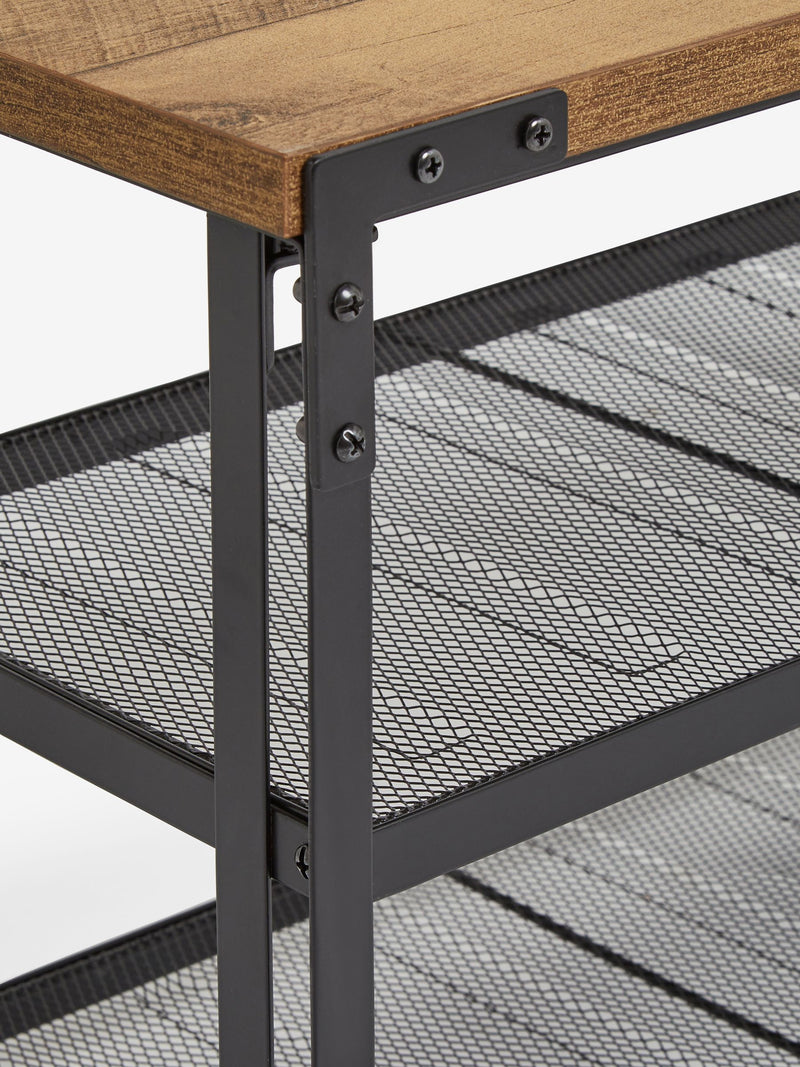 Dark Bronx 3 tier shoe storage console 70.5x26x38cm - British product