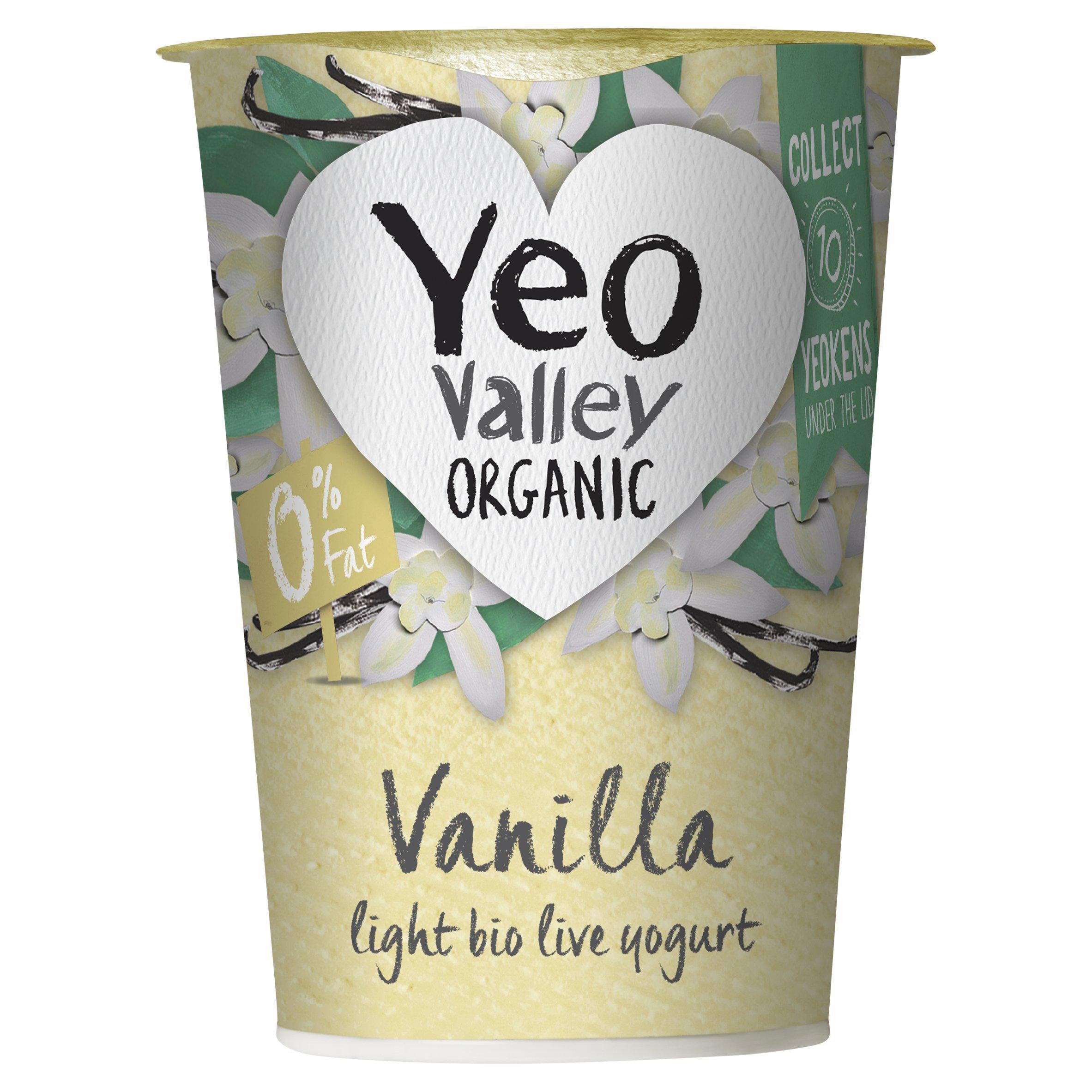 Yeo Valley Organic 0% Fat Vanilla Yogurt 450g GOODS Sainsburys