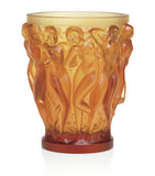 LALIQUE crystal vase with Bacchantes design, small, UK version