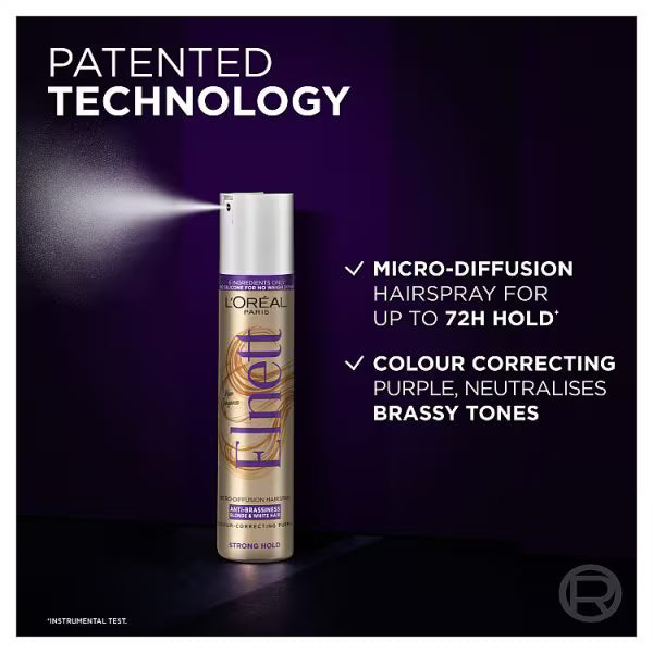 L'Oreal Paris Purple Anti-Brassiness Hairspray 200ml, UK version