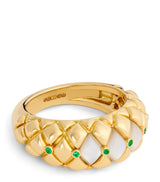L'ATELIER NAWBAR Yellow Gold, Diamond and Emerald Bond Street Curve Ring