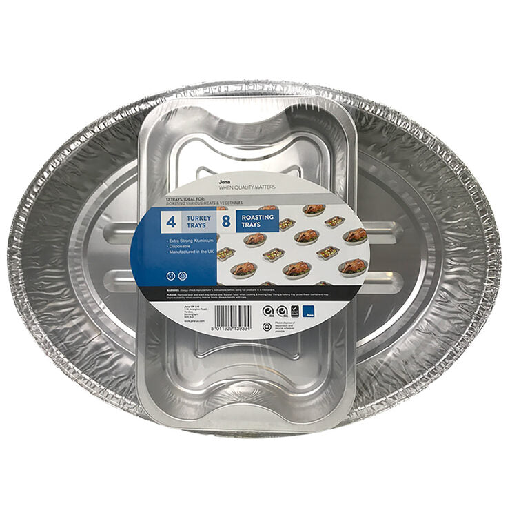 Jena disposable roasting trays 12 pack, UK version