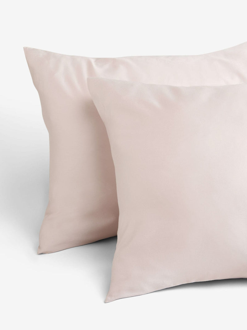 Blush pink Egyptian cotton sateen duvet cover and pillowcase set - British product