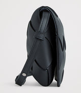 Intrecciato Leather Diago Phone Pouch with Cross-Body Strap