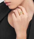 Bvlgari Serpenti Scaglie ring yellow gold and diamond - British product