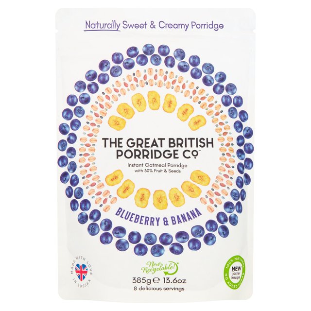 The Great British Porridge Co Blueberry & Banana Instant Porridge 385g GOODS M&S