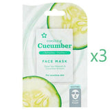 Superdrug Cucumber Cooling Face Mask x3 Bundle GOODS Superdrug