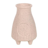 Something Different Greige Ribbed Incense Holder Ceramic 11cm