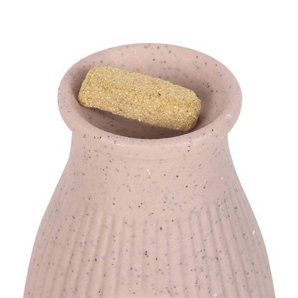 Something Different Greige Ribbed Incense Holder 11cm (British brand)